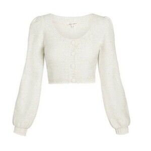 FOR LOVE & LEMONS Odette Glitter Knit Cardigan  Large